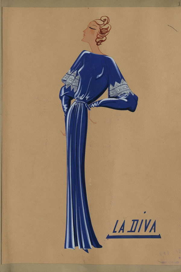 La Diva (dessin), 1935-36 © Patrimoine Lanvin (300)