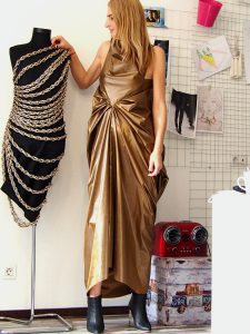 chaotic metallic dress