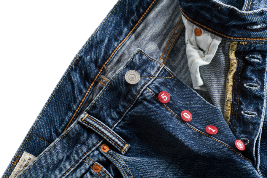levis 501 red detail