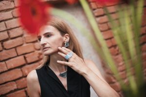 Monom ring earrings