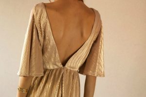 chic paris bucarest dress gold back