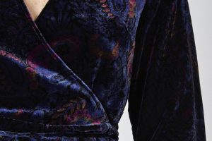 chic paris bucarest velvet dress detail